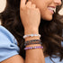 Violette | Argent | Bracelet de perles de macramé en verre de sirène